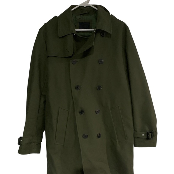 NWOT ASOS DESIGN Men's  trench coat “Green”  Size: M - Picture 1 of 6